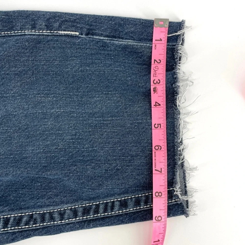True Religion Bobby Mens 34 (Fits 32) Denim Jean Shorts Dark Wash Cut Off USA‎